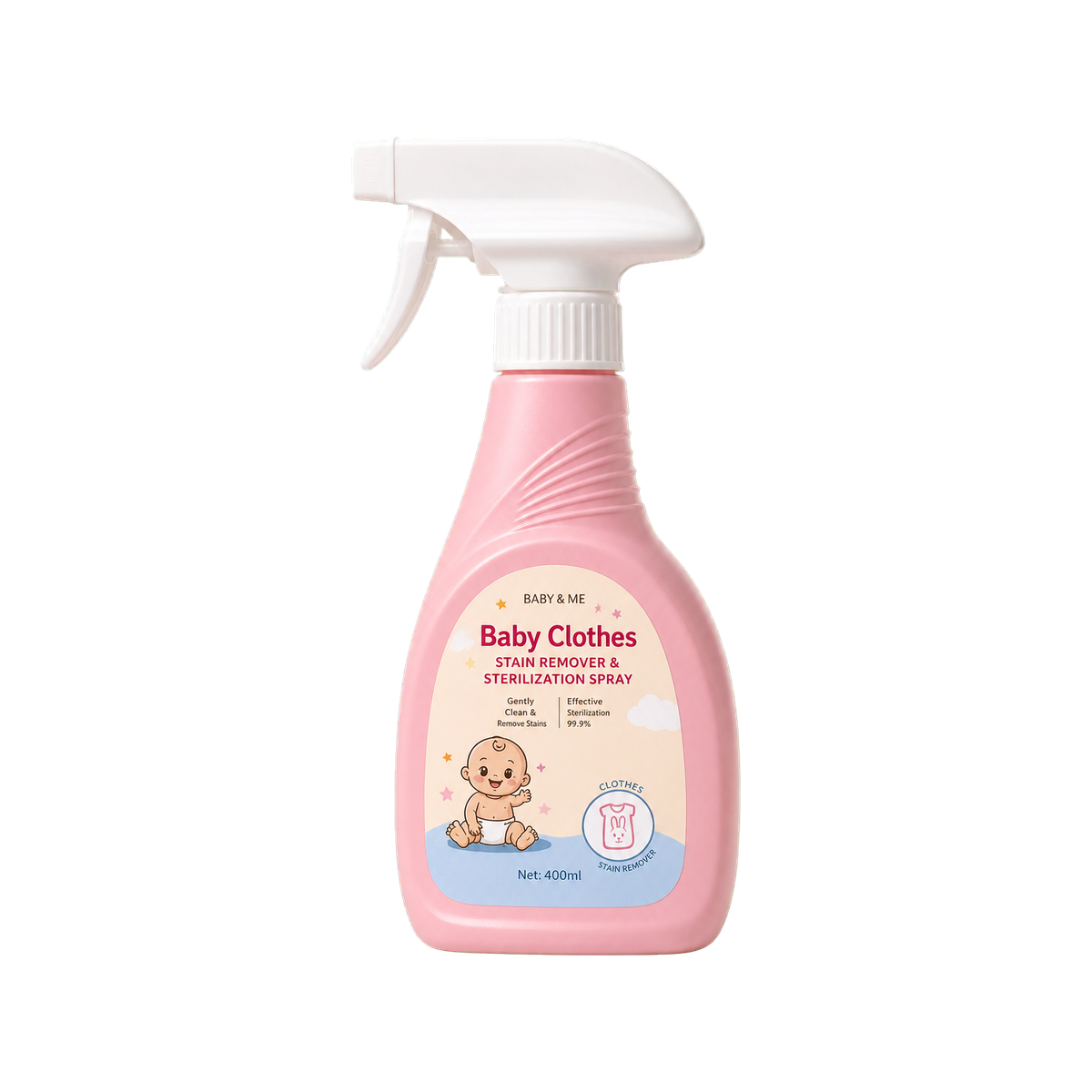 Baby clothes stain remover packaging reference
