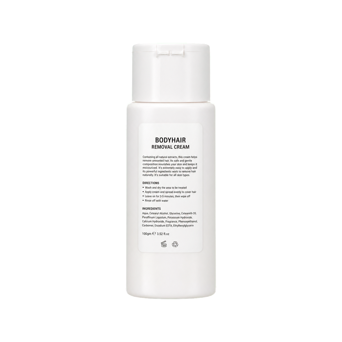 Hair removal cream packaging reference