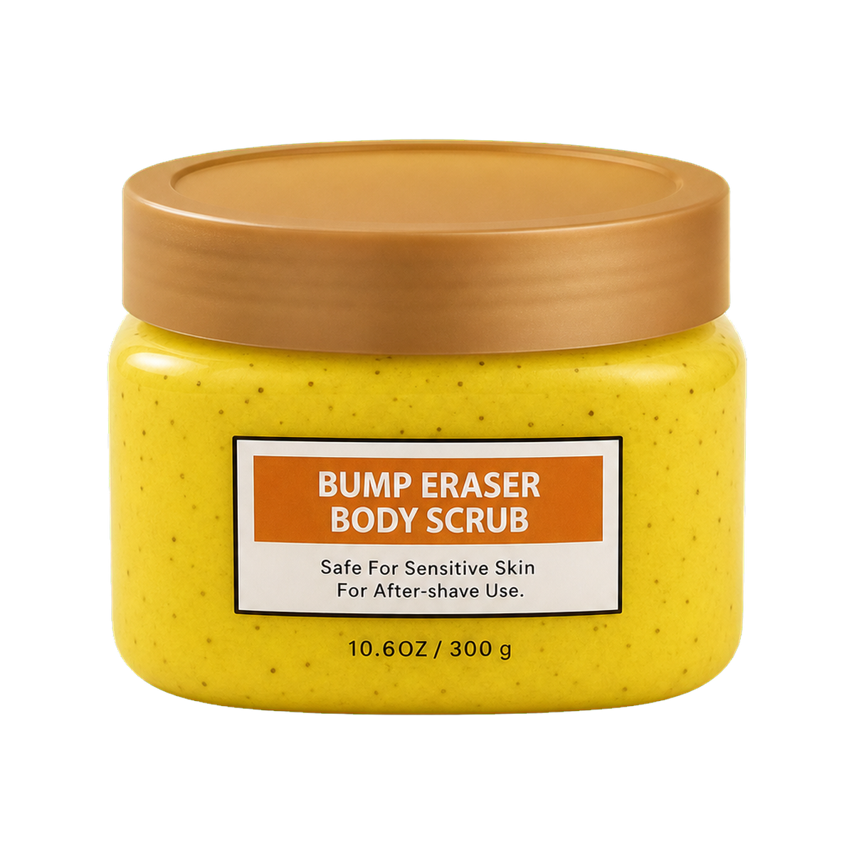 Bump eraser body scrub packaging reference