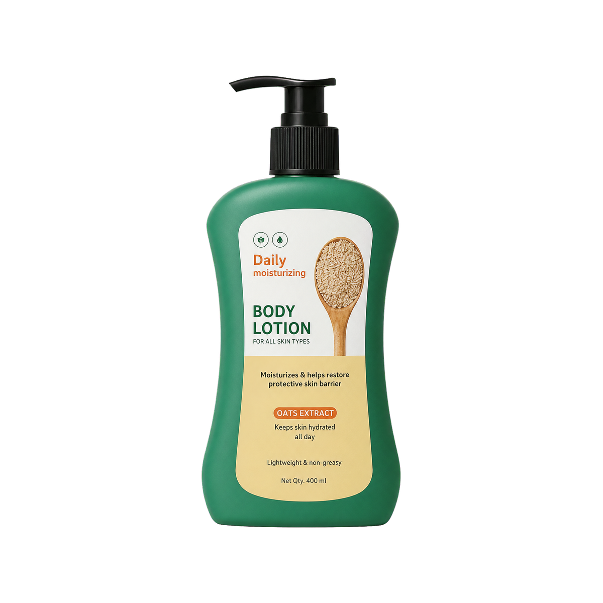 Daily moisturising body lotion packaging reference