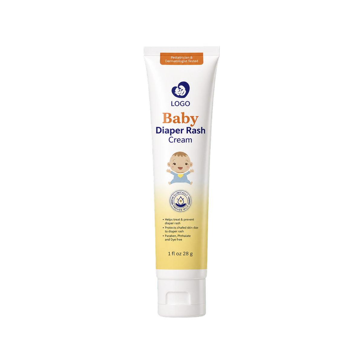 Baby diaper rash cream packaging reference