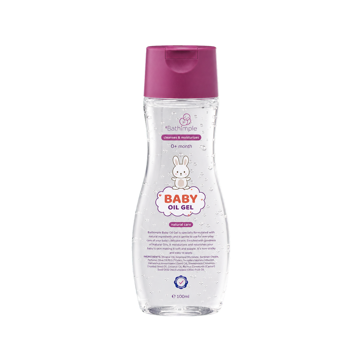 Baby oil gel packaging reference
