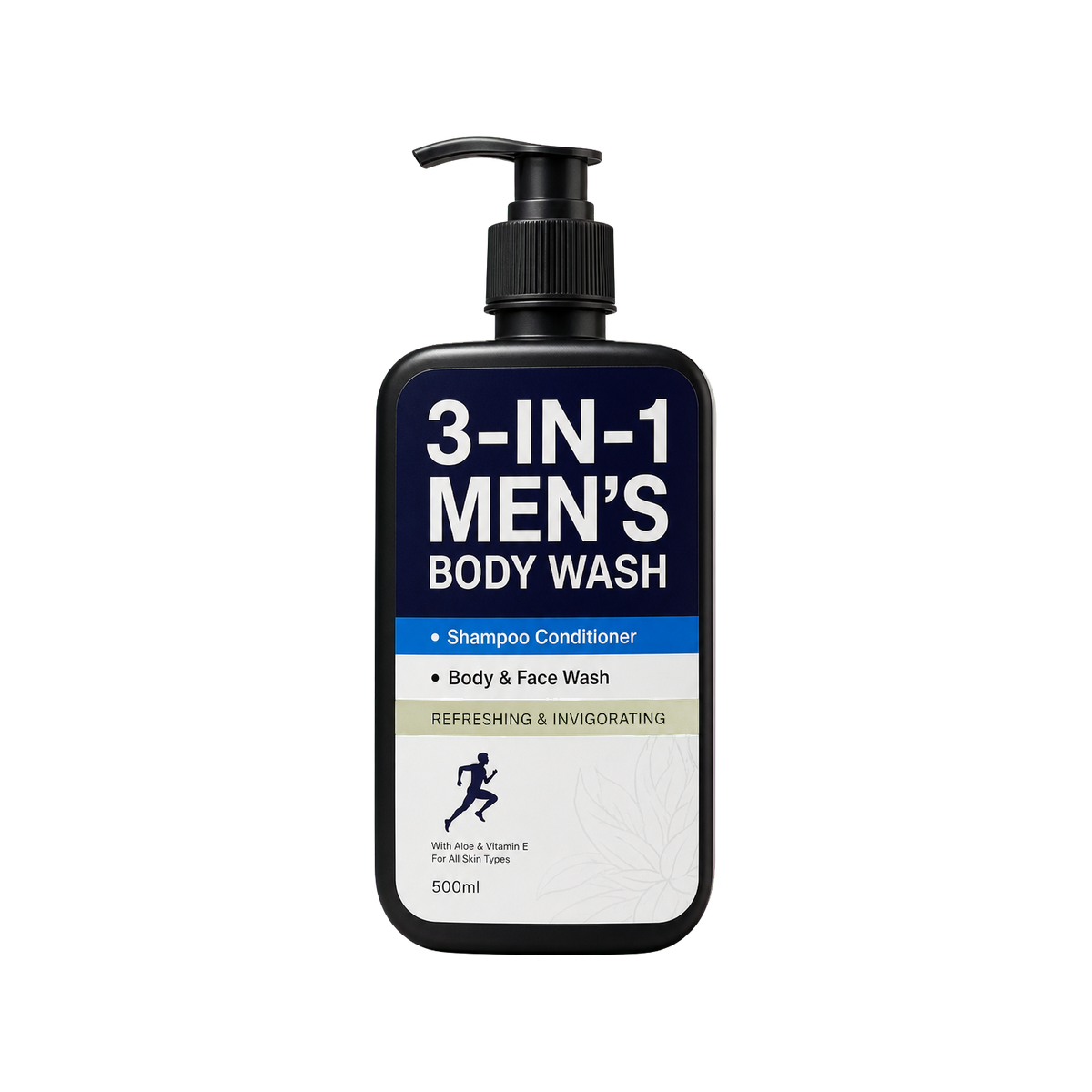 3-in-1 men's body wash packaging reference