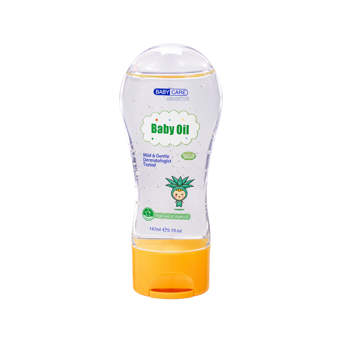 Gentle baby oil packaging reference